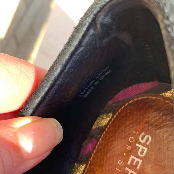 Sperry Top Sider Darlington Women's Sz 8 Suede Leather Loafer Pump Black Brown - Picture 8 of 8